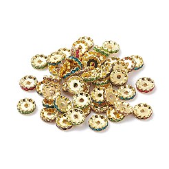 Brass Grade A Rhinestone Spacer Beads&nbsp;RSB160NFG