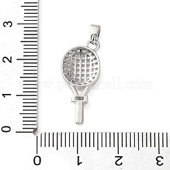 Brass Micro Pave Clear Cubic Zirconia Pendants&nbsp;CU-CBA2554-01P