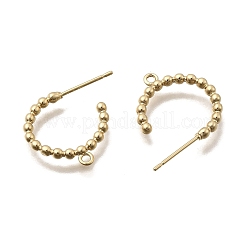 Brass Stud Earring Findings&nbsp;KK-Z126-19G