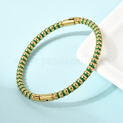 304 Stainless Steel Enamel Bangles for Women&nbsp;BJEW-D408-37G