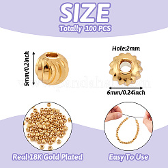 Brass Beads&nbsp;X1-KK-G312-01G-6mm-G
