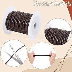 8M Braided Cowhide Leather Cord&nbsp;NWIR-3.0-02B