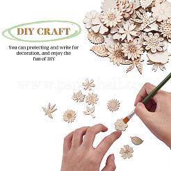 100Pcs Unfinished Wood Piece Decorations&nbsp;WOOD-CJ0001-54