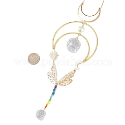 Brass Link Connectors and Glass Suncatchers&nbsp;HJEW-JM04729