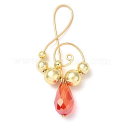 Electroplated Synthetic Non-magnetic Hematite & Teardrop Glass Big Pendants&nbsp;PALLOY-JF02961