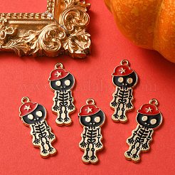 5Pcs Alloy Enamel Pendants&nbsp;ENAM-YW0002-49B