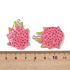 Fruit Theme Spray Painted Opaque Resin Pendants&nbsp;RESI-F061-02A