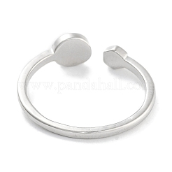 Rack Plating Brass Open Cuff Ring Components&nbsp;KK-Z071-33P
