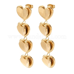 304 Stainless Steel Stud Dangle Earrings&nbsp;EJEW-E616-02G