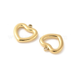 304 Stainless Steel Heart Charms&nbsp;STAS-L022-417G