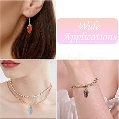5Pcs 5 Colors Handmade Copper Wired Glass Beaded Grape Pendants&nbsp;PALLOY-CJ00102