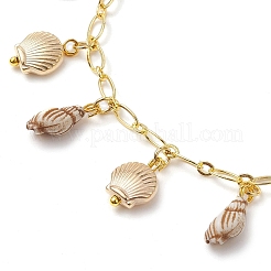 Acrylic Shell Shape Charm Anklets&nbsp;AJEW-AN00572