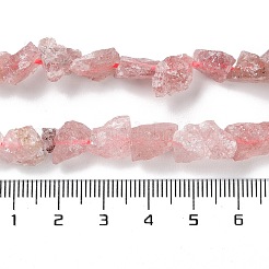 Raw Rough Synthetic Strawberry Quartz Beads Strands&nbsp;G-B065-C08