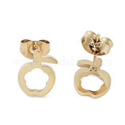 PVD Vacuum Plating 304 Stainless Steel Stud Earrings for Women&nbsp;EJEW-A048-17G