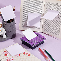 Plastic & Rhinestone Stick Note Pad Holder&nbsp;AJEW-WH0031-80A