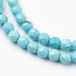 Synthetic Turquoise Bead Strands&nbsp;G-J376-71B-4mm-05
