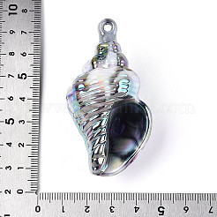 UV Plating Opaque Acrylic Shell Shape Big Pendants&nbsp;SACR-T018-35G