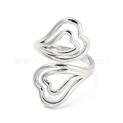 Brass Open Cuff Rings&nbsp;RJEW-I100-03P
