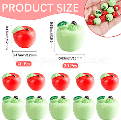 40Pcs 2 Colors Opaque Resin Cabochons&nbsp;RESI-CP0001-17
