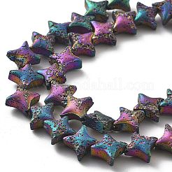 Electroplated Natural Lava Rock Beads Strands&nbsp;G-A251-C01-01E