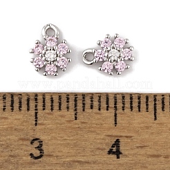 Brass Micro Pave Cubic Zirconia Charms&nbsp;KK-L212-17P