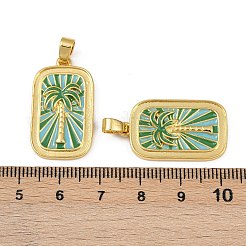Brass Enamel Pendants&nbsp;KK-L190-010G-01