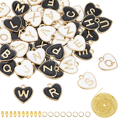 52Pcs 2 Colors Alloy Enamel Pendants Kits&nbsp;DIY-BM0001-46