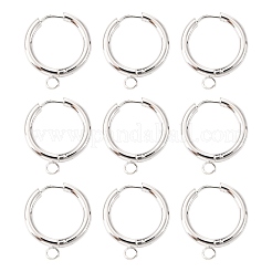 201 Stainless Steel Huggie Hoop Earring Findings&nbsp;STAS-P283-01F-S