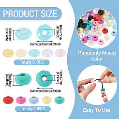 100Pcs 2 Styles Opaque Acrylic European Beads&nbsp;OACR-TA0005-07