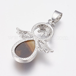 Natural Tiger Eye Pendants&nbsp;X-G-G651-A05