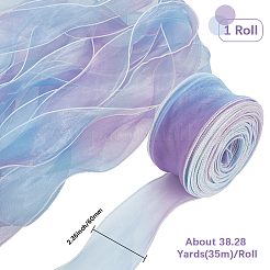 1 Bag Gradient Color Organza Ribbon&nbsp;OHAR-CY0001-01B