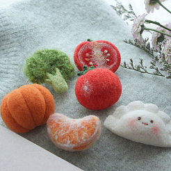 18Pcs 6 Colors DIY Wool Roving&nbsp;DIY-SP0005-70C