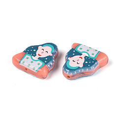 Printed Opaque Resin Beads&nbsp;RESI-N043-17B