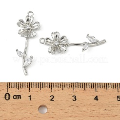 Brass Micro Pave Cubic Zirconia Pendants&nbsp;LS-KK-C107-09B-P