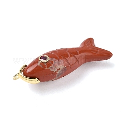 Natural Red Jasper Carved Pendants&nbsp;G-P599-07G-05