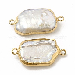 Baroque Natural Keshi Pearl Connector Charms&nbsp;PEAR-P004-11KCG