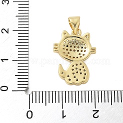 Brass Micro Pave Cubic Zirconia Pendants&nbsp;KK-P293-12G