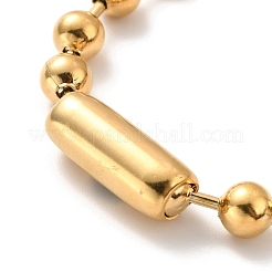PVD Vacuum Plating 304 Stainless Steel Ball Chain Necklace & Bracelet Set&nbsp;STAS-D181-01G-01D