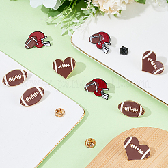9Pcs 3 Styles Rugby Sports Enamel Pins&nbsp;JEWB-SC0001-99