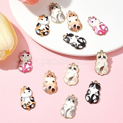 12Pcs 6 Colors Alloy Enamel Pendants&nbsp;FIND-FS0003-02