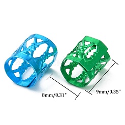 Aluminum Dreadlocks Beads Hair Decoration&nbsp;X-ALUM-R003-M
