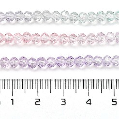 Transparent Painted Glass Beads Strands&nbsp;X1-DGLA-A034-T4mm-A23