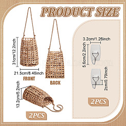 2Pcs Straw Storage Baskets&nbsp;AJEW-TW0001-37