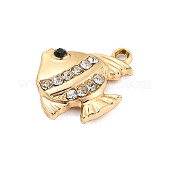 UV Plating Alloy Rhinestone Pendants&nbsp;PALLOY-D026-13G
