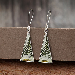 Print Alloy & Epoxy Leverback Earrings&nbsp;FS-WG26850-01