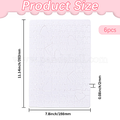 6Pcs Paper Heat Transfer Blank Puzzle for Adult Chrildren&nbsp;DIY-SP0004-28B