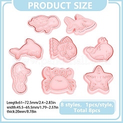 8Pcs 8 Styles PP Plastic Cookie Cutters&nbsp;DIY-WH0683-68A