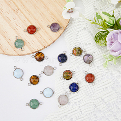 16Pcs 8 Styles Natural & Synthetic Mixed Gemstone Connector Charms&nbsp;G-UN0001-25