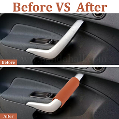 2Pcs PU Leather Car Door Handle Covers&nbsp;AJEW-WH0004-01A