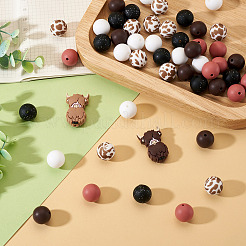 52Pcs Printed Silicone Focal Bead Sets&nbsp;SIL-TA0002-99